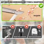 White Charcoal Pencils Set - 6 Pieces