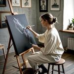 White Charcoal Pencils Set - 6 Pieces