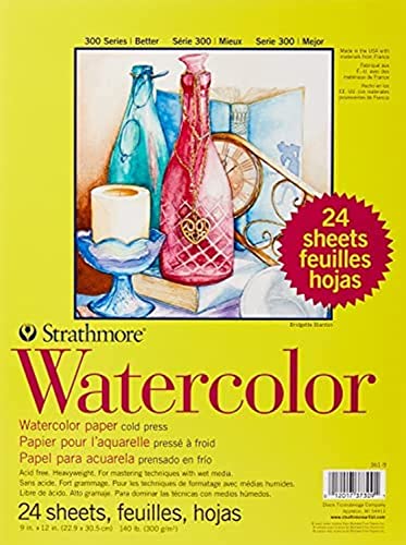 Strathmore 300 Series Watercolor Paper Pad, 9x12