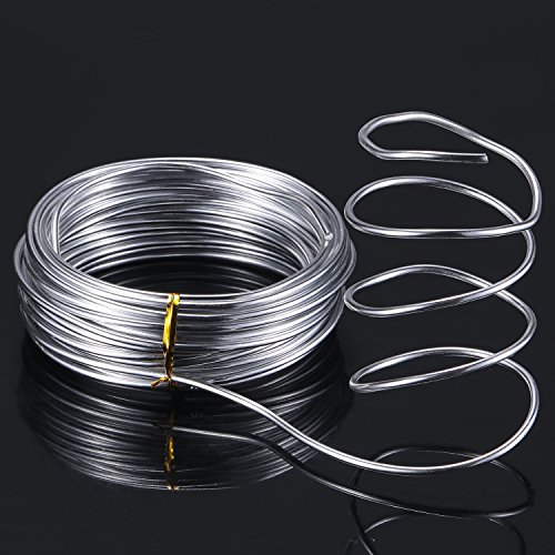32.8 Feet Bendable Silver Aluminum Craft Wire