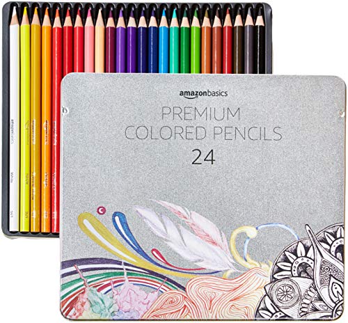 Amazon Basics 24 Soft Core Colored Pencils