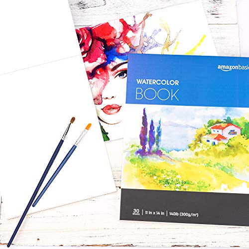 Amazon Basics 9"x12" Watercolor Pad, 30 Sheets