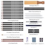 MARTCOLOR 34-Piece Sketching Pencil Set
