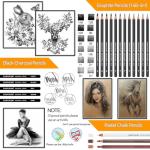 MARTCOLOR 34-Piece Sketching Pencil Set
