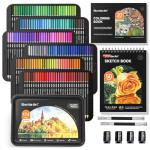 Shuttle Art 174 Colored Pencils Set with Accessories