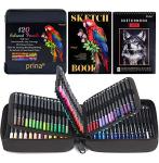 120 Colors Professional Colored Pencils Set with Sketchbook