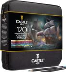 Castle Art Supplies 120 Colored Pencils in Pouch