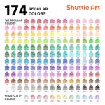 Shuttle Art 174 Colored Pencils Set with Accessories