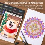 Shuttle Art 174 Colored Pencils Set with Accessories