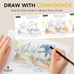 Castle Art Supplies 120 Colored Pencils in Pouch