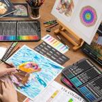 Shuttle Art 174 Colored Pencils Set with Accessories