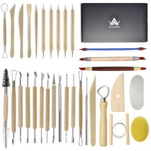 32-Piece Pottery Sculpting Tools Set for Artists