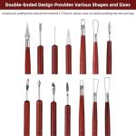 18PC Clay Sculpting Tools with Wooden Handles