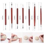 18PC Clay Sculpting Tools with Wooden Handles