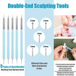 Clatoon 10-Piece Silicone Clay Sculpting Tool Set