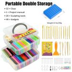 52 Color Polymer Clay Set with Tools and Accessories