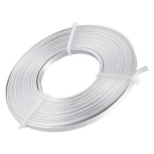 32ft 5mm Flat Aluminum Jewelry Craft Wire - Silver