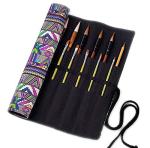 LaVenty Boho Roll Up Brush Holder and Organizer