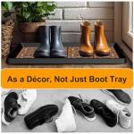 Decorative Rubber Boot Tray with Artistic Prints