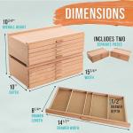 10-Drawer Hardwood Artist Supply Storage Box