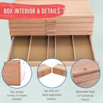 10-Drawer Hardwood Artist Supply Storage Box
