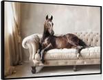 Rustic Horse Canvas Wall Art for Home Decor