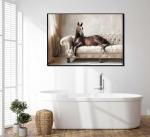 Rustic Horse Canvas Wall Art for Home Decor