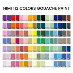 HIMI 112-Color Gouache Paint Set with Case