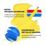 HIMI 36-Color Gouache Paint Set with Brushes