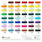 48 Color Gouache Paint Tube Set - 12ml Each