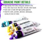 36-Color Gouache Paint Set with Mixing Wheel
