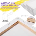 24-Pack Blank Stretched Painting Canvases in Assorted Sizes