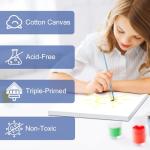 FUMILE Stretched Canvas 4 Pack for Painting