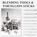 Aenir Blending Stumps Set with Sharpener - 13 Pieces