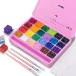 HIMI 24-Color Gouache Paint Set with Brushes