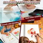 Beginner Watercolor Workbook with 12 Color Set