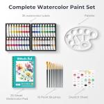 Nicpro 36 Color Watercolor Paint Set for Adults