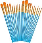 Soucolor 20-Piece Acrylic Paint Brush Set