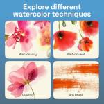 50 Color Watercolor Paint Set with Palette and Brush