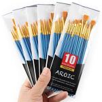 60 Piece Acrylic Paint Brush Set for Artists