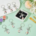 8pcs Paint Palette Keychain Set for Artists