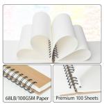 Crehatos Small Spiral Sketch Book, 2 Pack