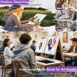 Soucolor 9"x12" Spiral Sketchbook with 100 Sheets