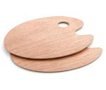 Wooden Paint Palette Set for Acrylics and Watercolors