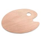 Wooden Oval Painting Palette with Thumb Hole