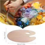 Wooden Paint Palette Set for Acrylics and Watercolors