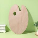 Wooden Oval Painting Palette with Thumb Hole