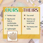 Mr. Pen 2-Pack Wooden Oil Paint Palettes