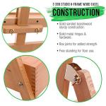 Large Wooden H-Frame Easel with Storage Drawer