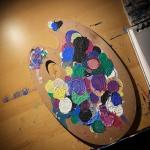 Wooden Oval Painting Palette with Thumb Hole